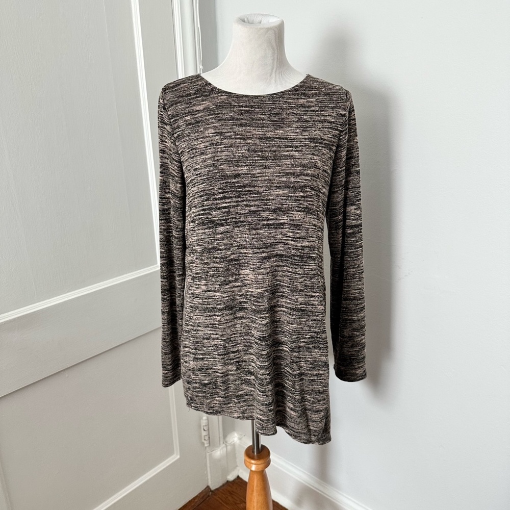 Max Studio M Tunic Length Sweater - Grey